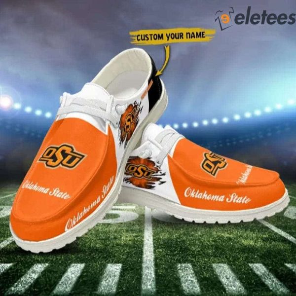 Oklahoma State Cowboys Football Personalized Dude Shoes