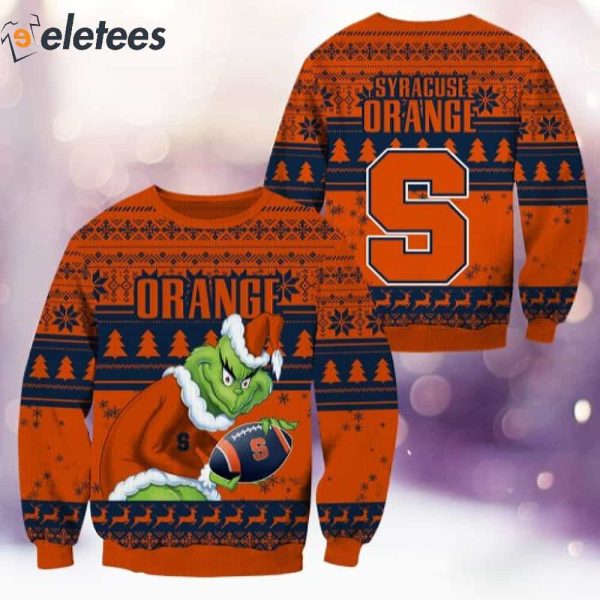 Orange Grnch Christmas Ugly Sweater