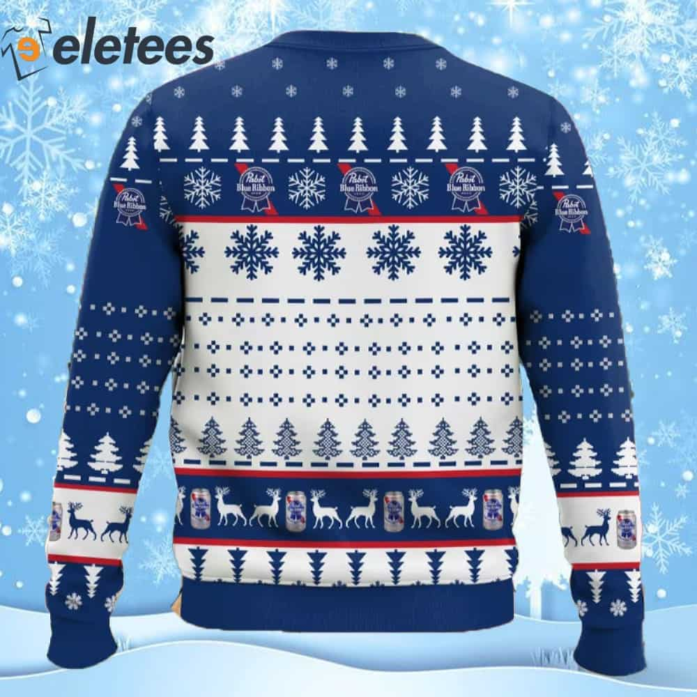 Pabst Blue Ribbon Titties Ugly Christmas Sweater