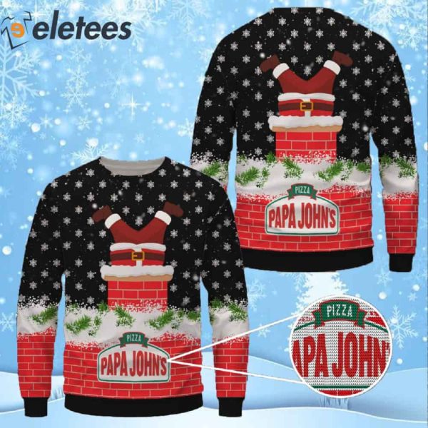 Papa John’s Pizza Ugly Christmas Sweater
