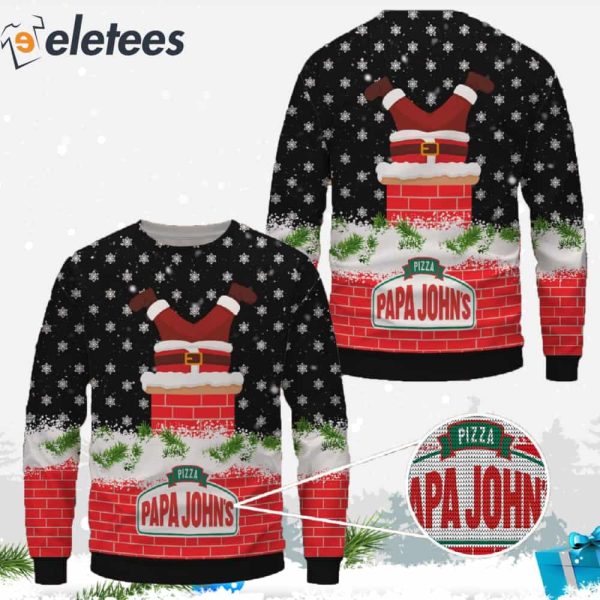 Papa John’s Pizza Ugly Christmas Sweater