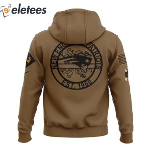 Patriots Salute To Service Veterans Day Brown Hoodie