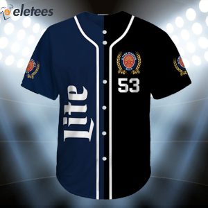 Personalized Miller Lite A Fine Pilsner Beer Baseball Jersey 2