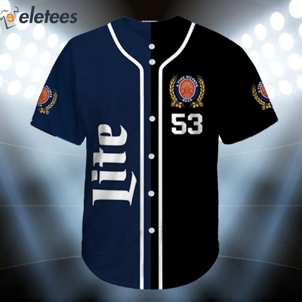 Personalized Miller Lite A Fine Pilsner Beer Baseball Jersey