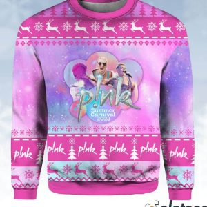 Pink Summer Carnival 2023 Tour Ugly Christmas Sweater 2