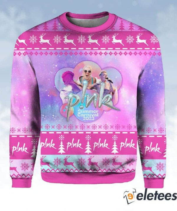 Pink Summer Carnival 2023 Tour Ugly Christmas Sweater