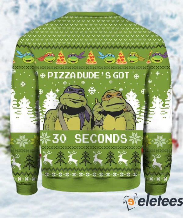 Pizza Dude’s Got 30 Seconds Ugly Christmas Sweater