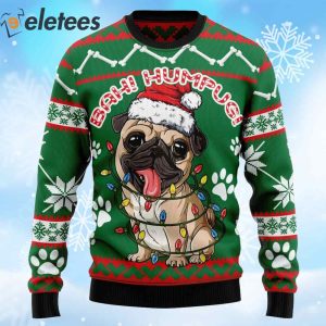 Pug Bah Humpug Ugly Christmas Sweater
