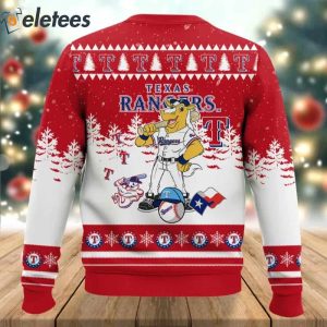 Rangers Mascot Rangers Captain Ugly Christmas Sweater 2