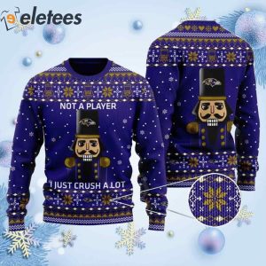 Ravens I Am Not A Player I Just Crush Alot Knitted Ugly Christmas Sweater