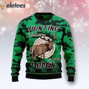 Reindeer Hunting Season Is Now Open Ugly Christmas Sweater