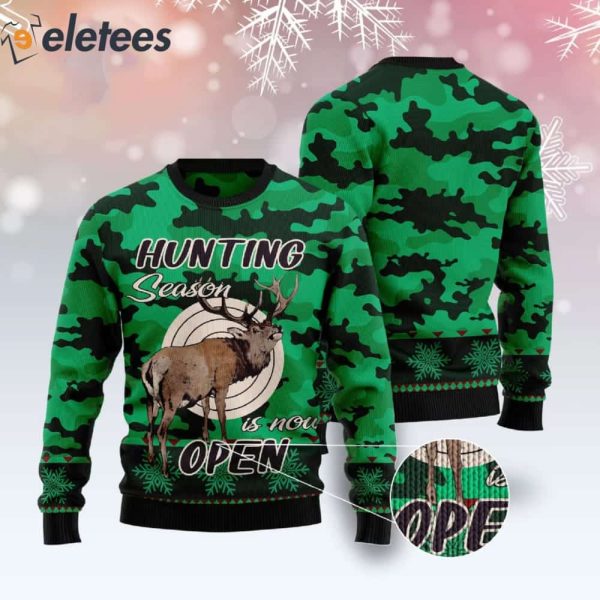 Reindeer Hunting Season Is Now Open Ugly Christmas Sweater