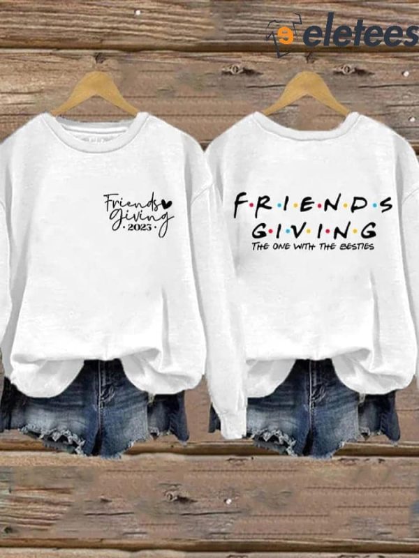Retro Friendsgiving 2023 Print Sweatshirt