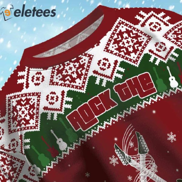 Rock The Guitar Holidays Ugly Christmas Sweater