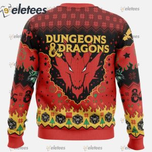Ruby Dragon Dungeons and Dragons Ugly Christmas Sweater1