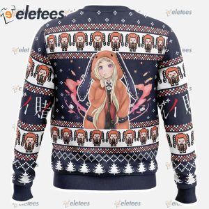 Runa Yomozuki Kakegurui Ugly Christmas Sweater1