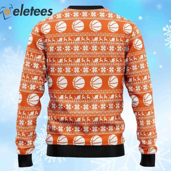 Santa Claus Basketball Ugly Christmas Sweater