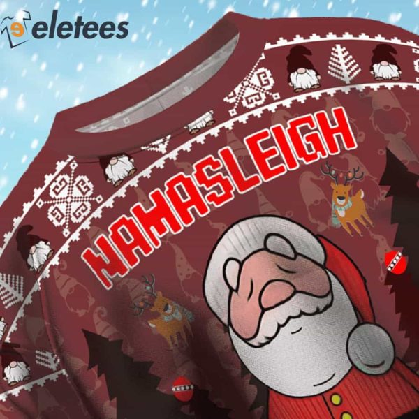 Santa Claus Namasleigh Ugly Christmas Sweater