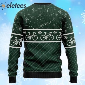 Santa Cycling What Fun It Is To Ride Ugly Christmas Sweater 2