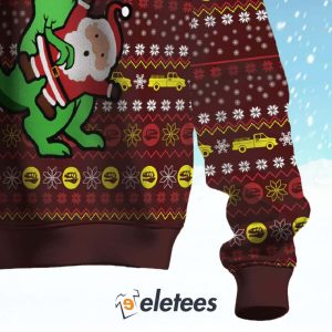 Santa Dinosaur Christmas Ugly Sweater 3