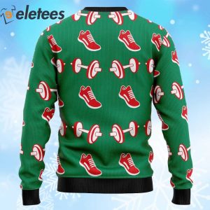 Santa Gym Gains Ugly Christmas Sweater 2