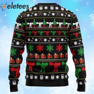 Santa Gym No Lift No Gift Ugly Christmas Sweater 2