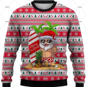 Santa Hawaii Holiday Ugly Christmas Sweater