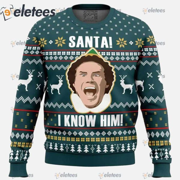 Santa I Know Him Elf Ugly Christmas Sweater