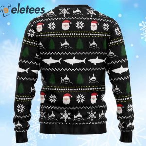 Santa Jaws Is Coming Christmas Ugly Sweater 2