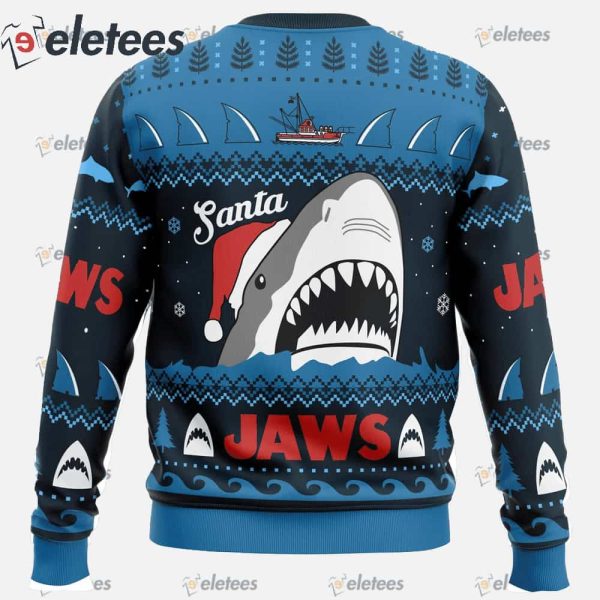 Santa Jaws Jaws Ugly Christmas Sweater
