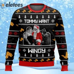 Santa With Tommy Want Wingy Saturday Night Live Ugly Christmas Sweater