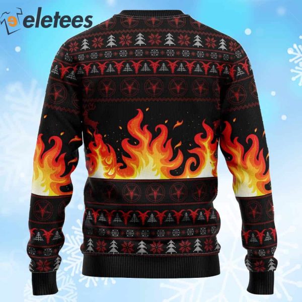 Satan Claus Hail Satanic Merry AntiChristmaS Ugly Sweater