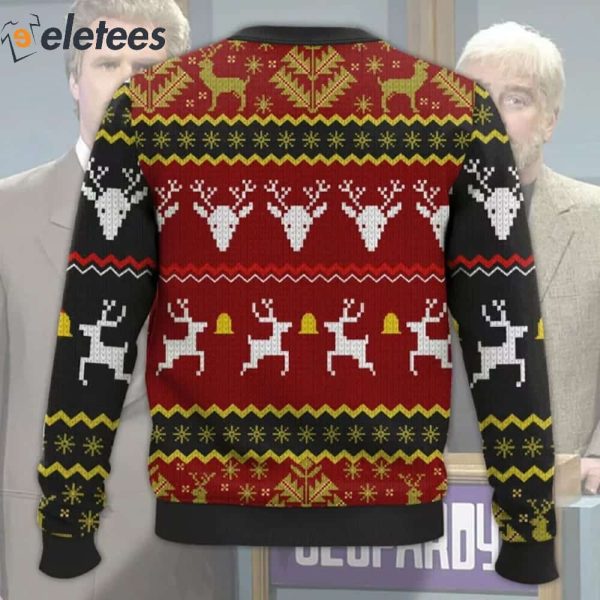 Saturday Night Live Sean Connery Suck It Trebek Ugly Christmas Sweater