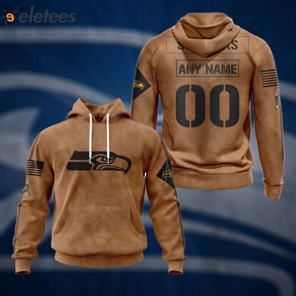 Seahawks Veterans Day Brown Hoodie