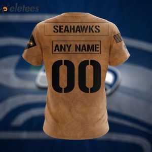 Seahawks Veterans Day Brown Hoodie 7