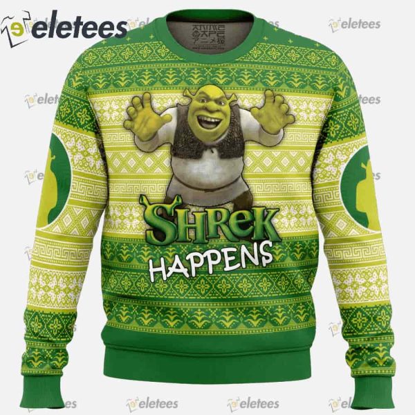 Shrek Happens Ugly Christmas Sweater