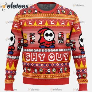 Shy Guy Super Mario Bros Ugly Christmas Sweater