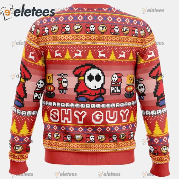 Shy Guy Super Mario Bros Ugly Christmas Sweater