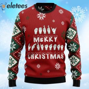 Sign Language Merry Christmas Ugly Sweater
