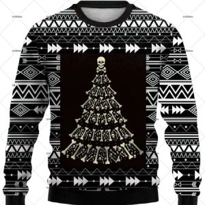 Skull Christmas Tree Ugly Christmas Sweater