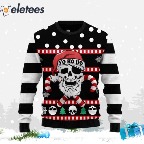 Skull Creepmas Yo Ho Ho Ugly Christmas Sweater