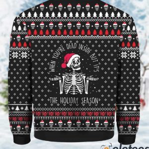Skull Santa When Youre Dead Inside Ugly Christmas Sweater 3