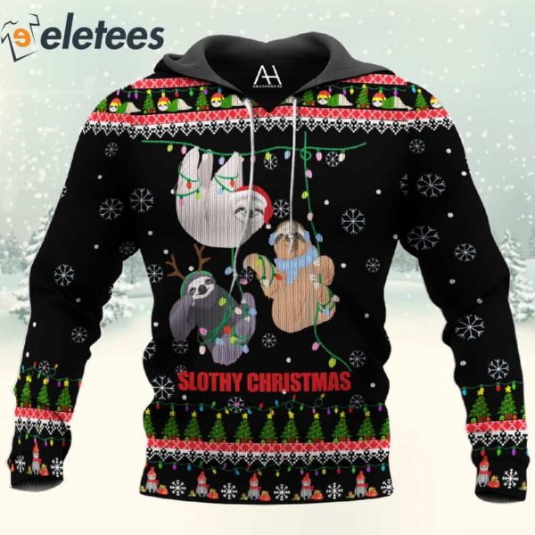 Slothy Christmas 3D All Over Printed Shirt