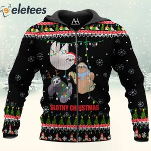 Slothy Christmas 3D All Over Printed Shirt4