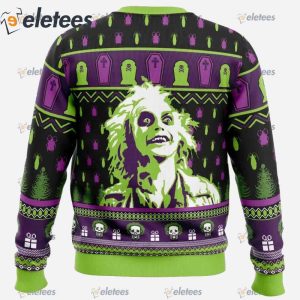 Smile Beetlejuice Ugly Christmas Sweater1