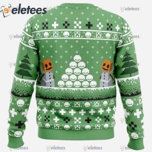 Snow Golem Minecraft Ugly Christmas Sweater1