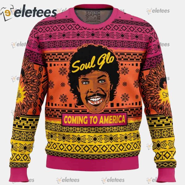 Soul Glo Coming to America Christmas Sweater