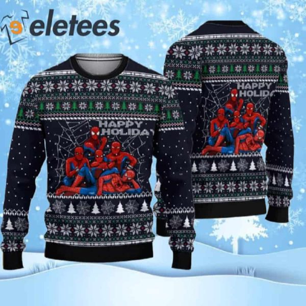 Spider Verse Happy Holiday Ugly Christmas Sweater