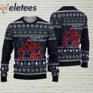 Spider Verse Happy Holiday Ugly Christmas Sweater 2