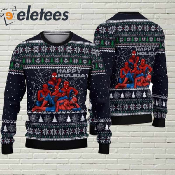 Spider Verse Happy Holiday Ugly Christmas Sweater